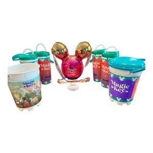 Disneyland‎ Magic Key Holder Lot Popcorn Bucket 100 Years of Wonder Sipper Cup
